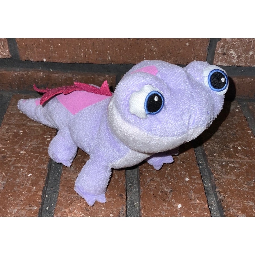 Disney Frozen 2 Bruni Salamander Fire Spirit Purple Pink Plush 8" Stuffed Animal